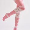 COSPLAY pink bow loli style printed pantyhose