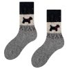 Women's Retro Furry Puppy Pattern Autumn and Winter Wool Warm Plush Socks