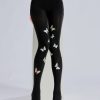 COSPLAY flying butterfly black print pantyhose