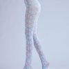 British style rhombus check two dimensional printed pantyhose