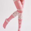 COSPLAY pink bow loli style printed pantyhose