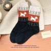 Women's Retro Furry Puppy Pattern Autumn and Winter Wool Warm Plush Socks