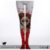Modern Sunglasses Girl Print Stockings
