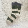 Women's autumn and winter colored sand striped warm cashmere socks