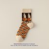 Women's spring and autumn ethnic style boneless woven middle tube socks