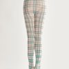 British style checkered print pantyhose