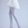 British style rhombus check two dimensional printed pantyhose