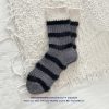 Women's autumn and winter colored sand striped warm cashmere socks