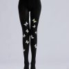 COSPLAY flying butterfly black print pantyhose