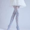 British style rhombus check two dimensional printed pantyhose