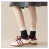 Women's Autumn and Winter Thin Cashmere Color Block Socks