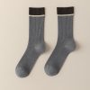 Women's Autumn and Winter Thin Cashmere Color Block Socks