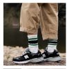 Men's autumn and winter thickened soles colorful wide striped mid-tube socks