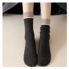 Women's Autumn and Winter Thin Cashmere Color Block Socks