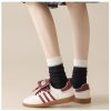 Women's Autumn and Winter Thin Cashmere Color Block Socks