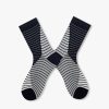 Women's summer niche trend glass silk horizontal striped socks
