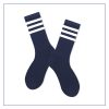 Women's Spring and Autumn Pure Fashion Three-Striped Breathable Sweat-Wicking Cotton Middle-Tube Socks