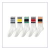 Men's autumn and winter thickened soles colorful wide striped mid-tube socks