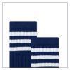 Women's Spring and Autumn Pure Fashion Three-Striped Breathable Sweat-Wicking Cotton Middle-Tube Socks