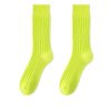 Women's spring and autumn solid color retro mid-tube pile cotton socks