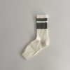 Men's spring, summer and autumn gray, white and black contrast striped socks