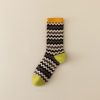 Women's spring and autumn niche trend irregular geometric pattern mid-tube socks