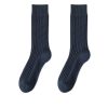Women's spring and autumn solid color retro mid-tube pile cotton socks