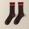 Women's Autumn and Winter Thin Cashmere Color Block Socks