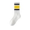 Men's autumn and winter thickened soles colorful wide striped mid-tube socks