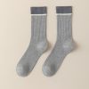 Women's Autumn and Winter Thin Cashmere Color Block Socks