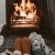 Relaxing at home with warm socks and hot drinks by the fire.