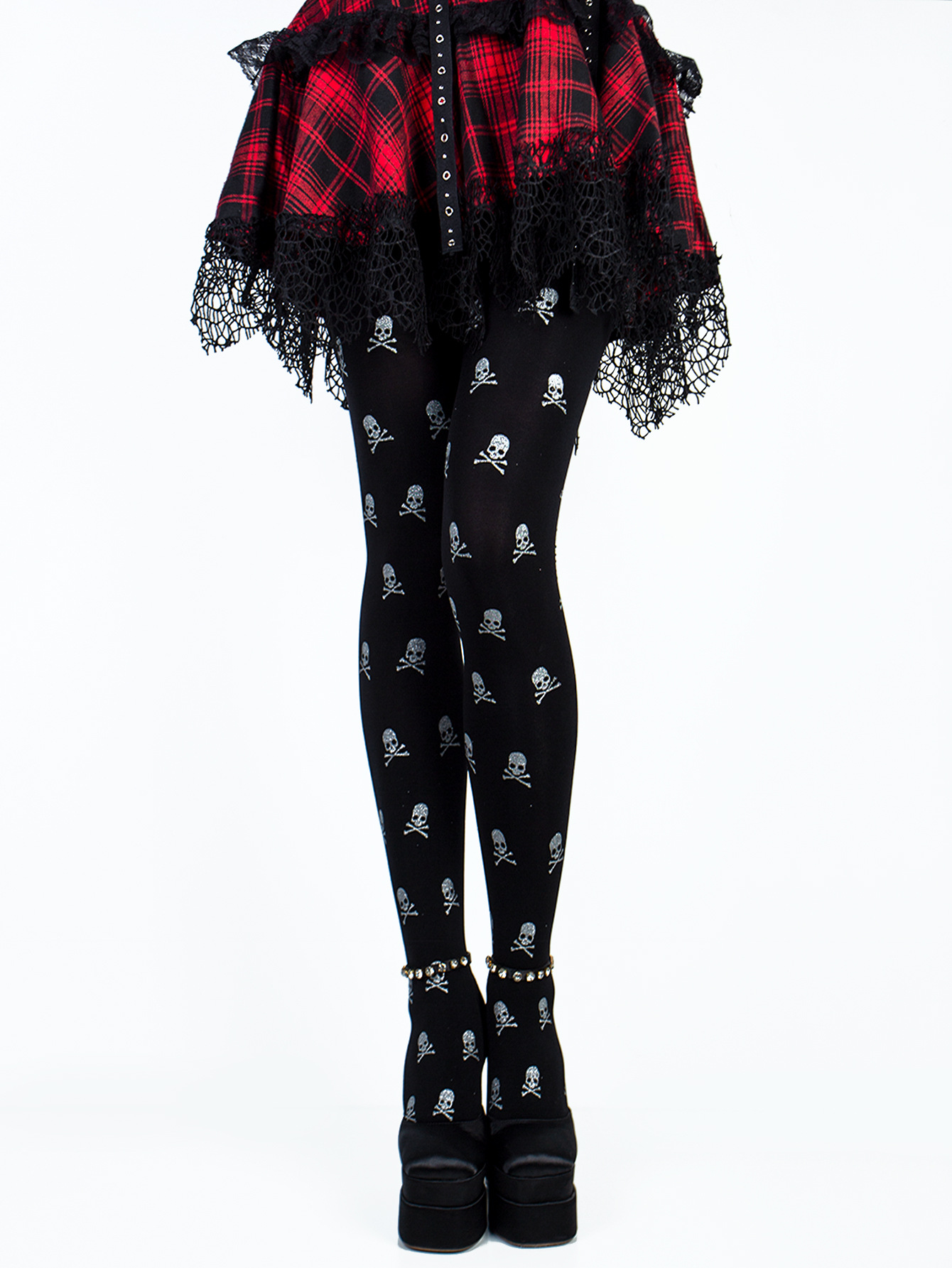 Sexy Skull Halloween Pantyhose - Costume Party Stockings - Image 2