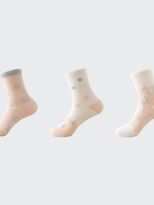 Alien cat women's autumn and winter mid-tube socks warm fluffy socks