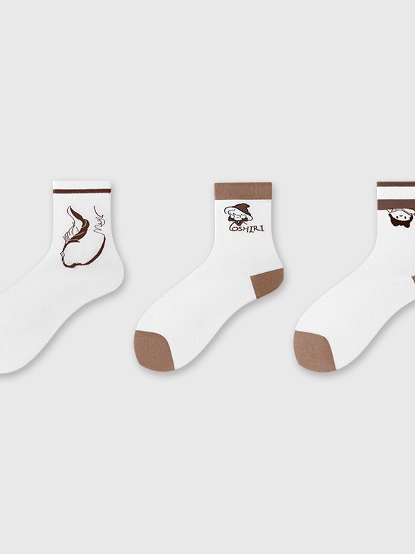 Women's autumn and winter wear cute short socks pile socks