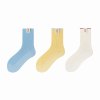 Women's horizontal bar simple versatile ins socks solid color fashion mid-tube socks trendy socks