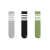 Women's horizontal bar simple versatile ins socks solid color fashion mid-tube socks trendy socks