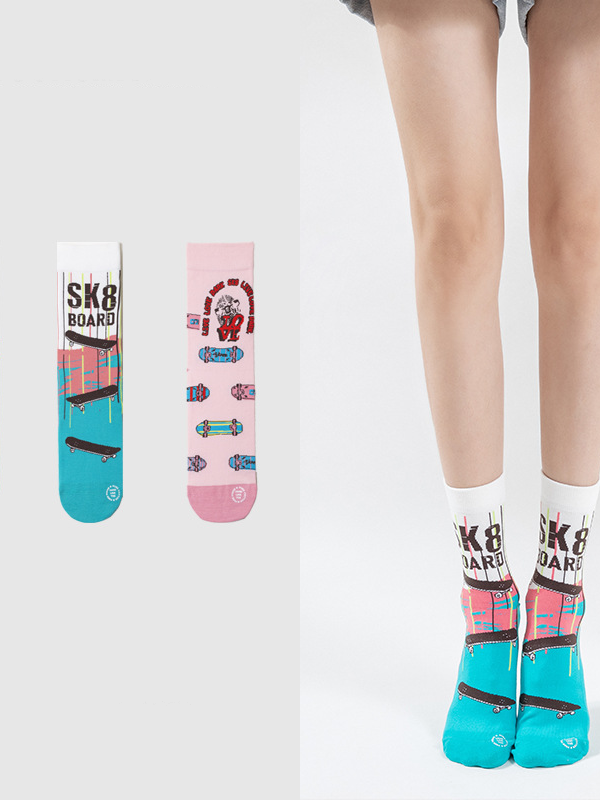 Autumn women's ins trendy all-match high-value mid-tube student socks