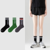 Letter couple socks men and women sports socks trendy street simple all-match Korean fashion ins style skateboard basketball socks