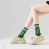 Letter couple socks men and women sports socks trendy street simple all-match Korean fashion ins style skateboard basketball socks