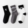 Women's spring and autumn abstract fashion street trend mid-tube socks