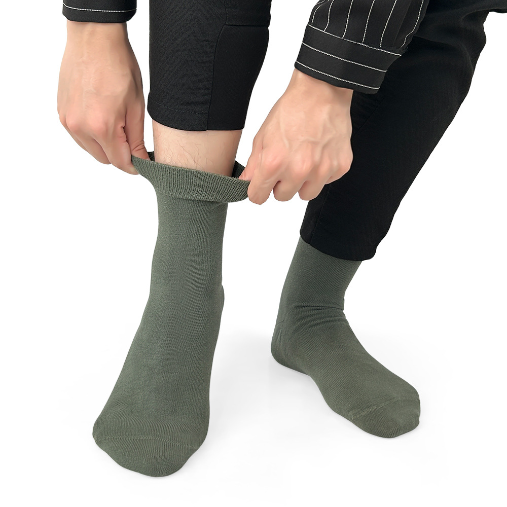 Men's cotton casual antibacterial boneless Harajuku style spring outer wear middle tube socks(5 pairs) - Image 2