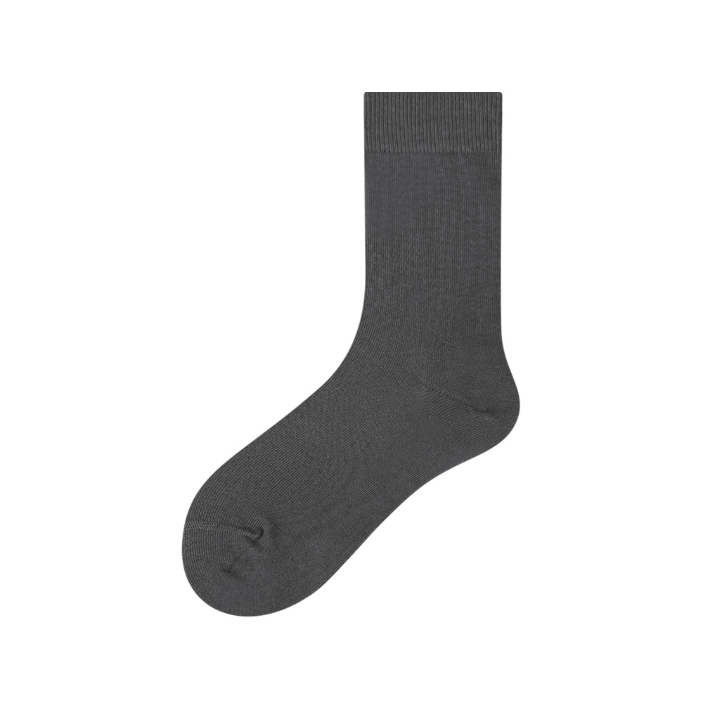 Men's cotton casual antibacterial boneless Harajuku style spring outer wear middle tube socks(5 pairs) - Image 5