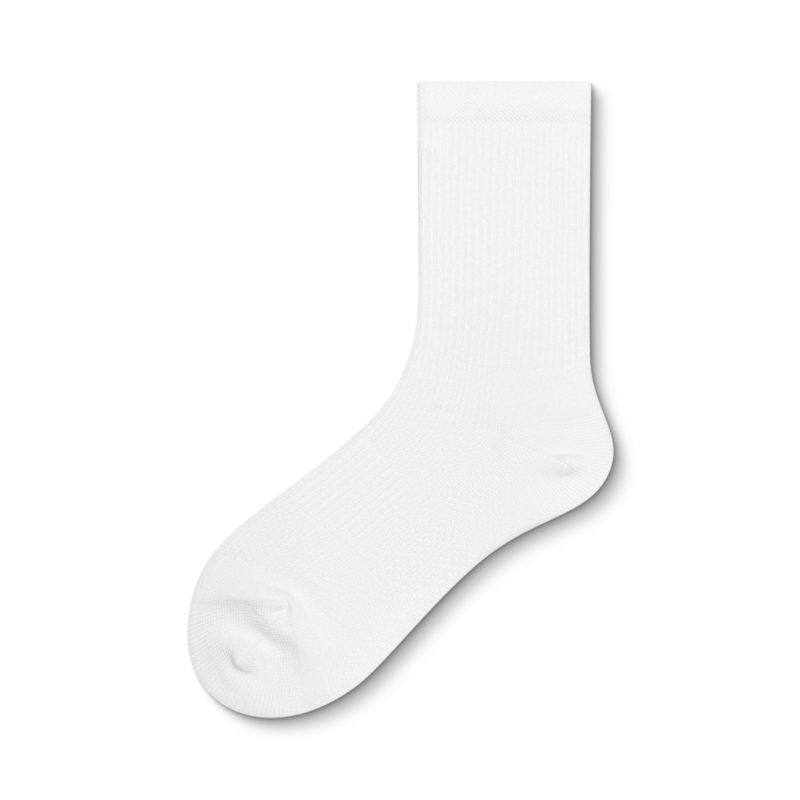 Black and white all-match simple autumn and winter cotton light sports antibacterial boneless men's middle tube socks（5 pairs） - Image 7