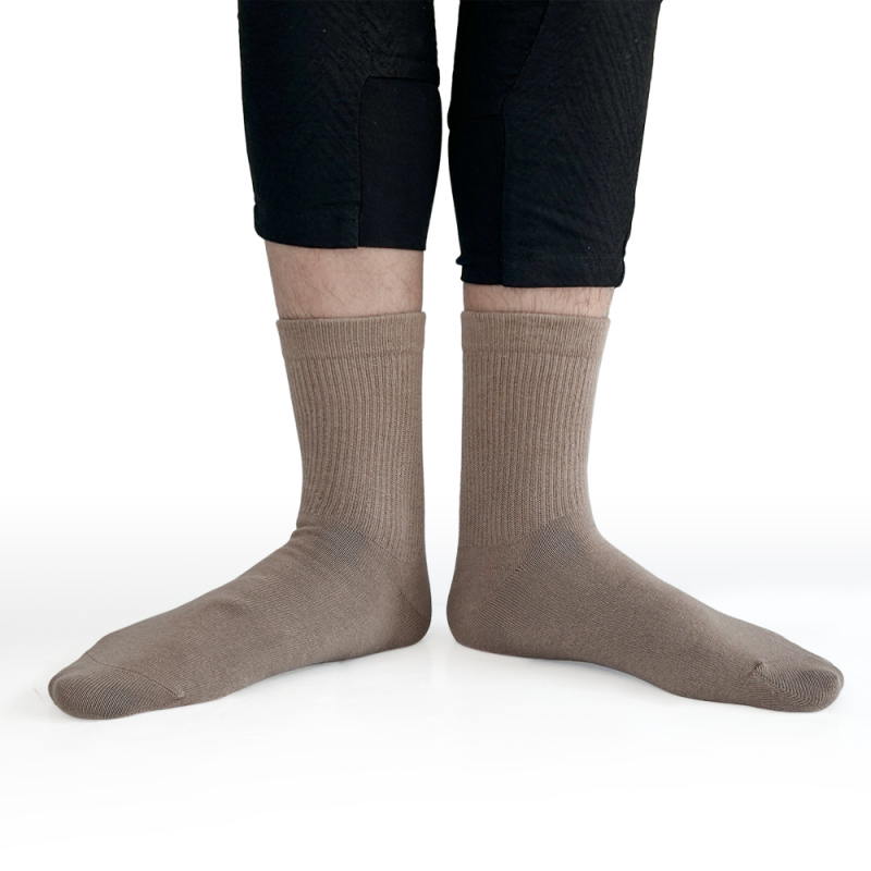 Men's simple and versatile autumn and winter antibacterial boneless elastic waist Harajuku style middle tube socks（5 pairs） - Image 4