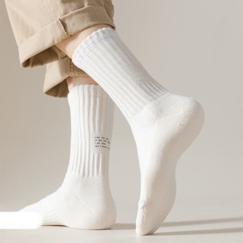 Terry bottom thick line men's pile socks - Image 5