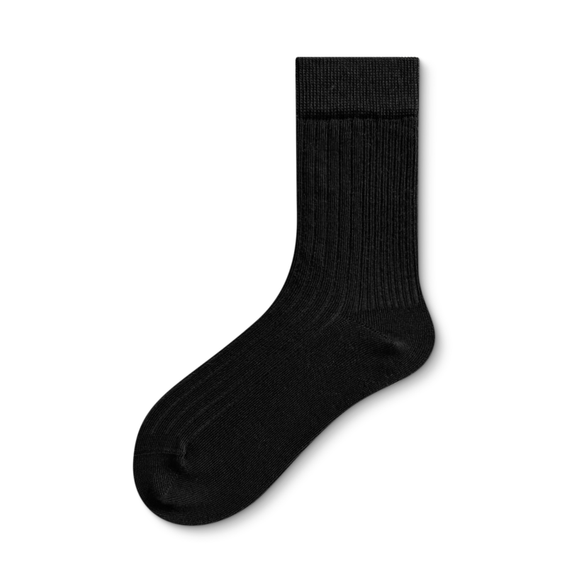 Spring new cotton solid color men's socks antibacterial Harajuku style versatile middle and high tube socks（5 pairs） - Image 10