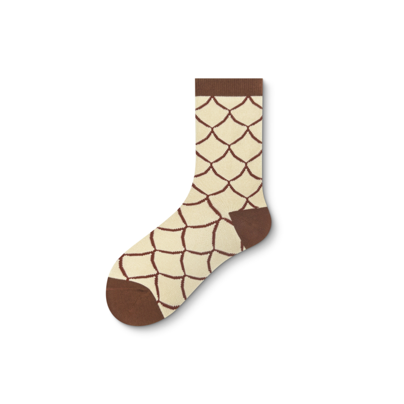 Women's Maillard all-match pine cone mid-high socks（5 pairs） - Image 7