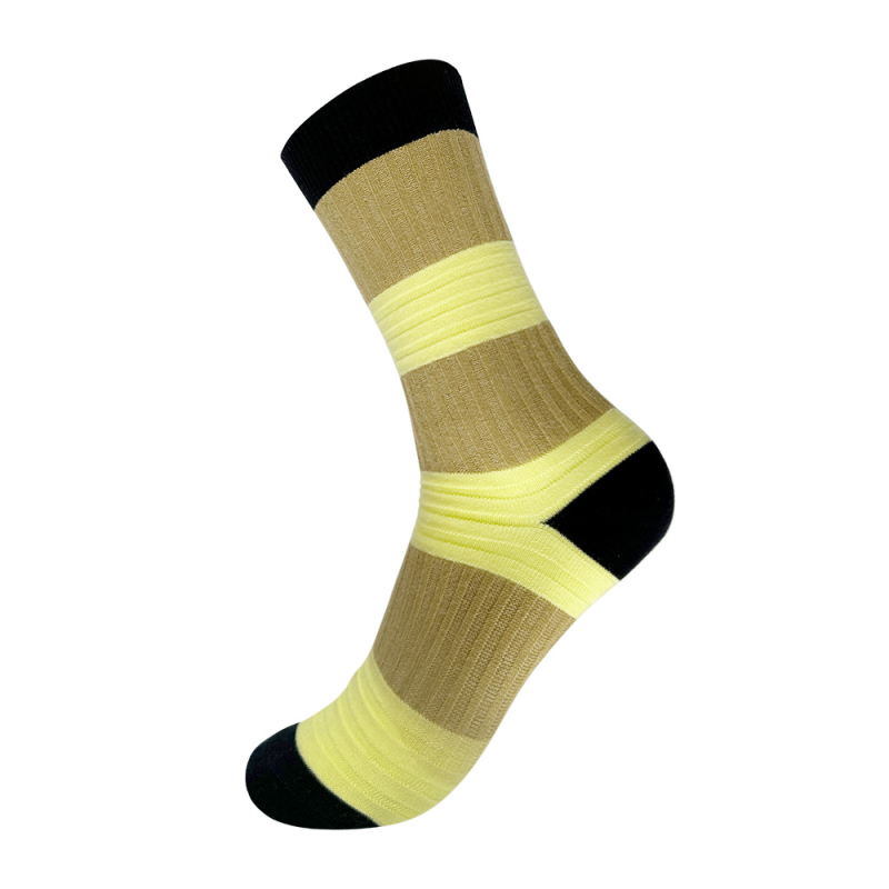 Women's socks contrast stripes spring and summer new trendy cotton casual all-match women's mid-high socks - Image 5