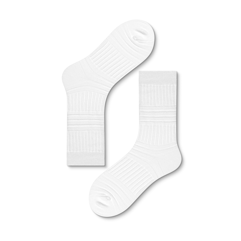 Women's socks contrast stripes spring and summer new trendy cotton casual all-match women's mid-high socks - Image 6
