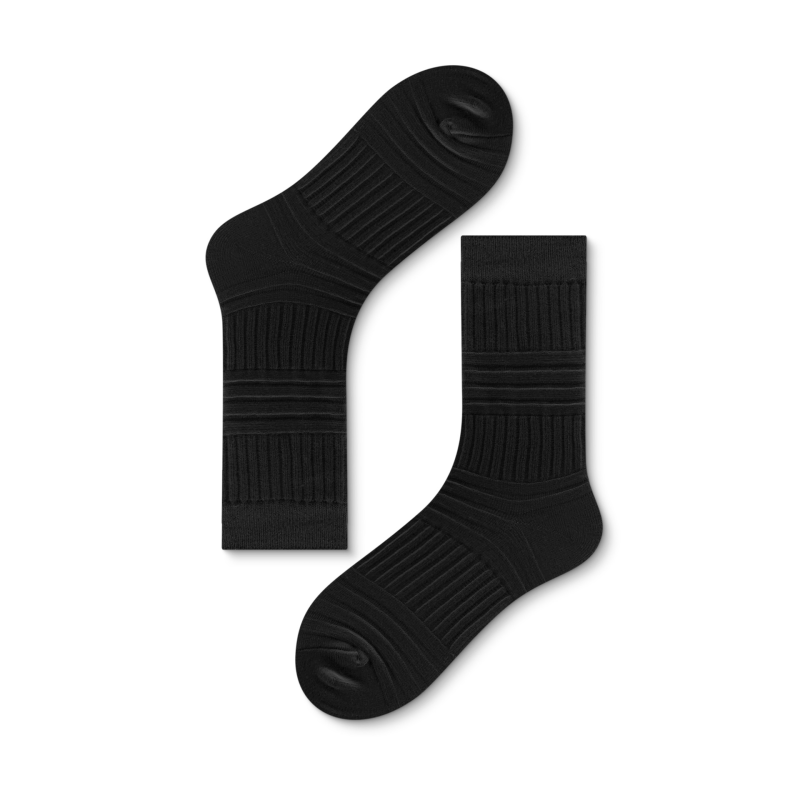 Women's socks contrast stripes spring and summer new trendy cotton casual all-match women's mid-high socks - Image 7